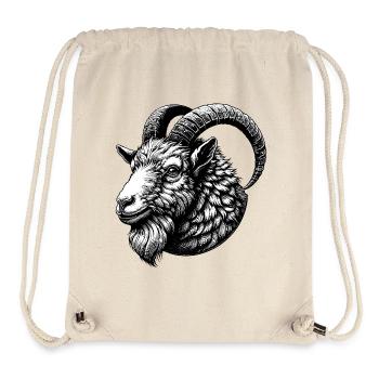 Mystischer Widder Ziegenbock Illustration - Stanley/Stella recycelter Gym Bag - Naturweiß - Vorne