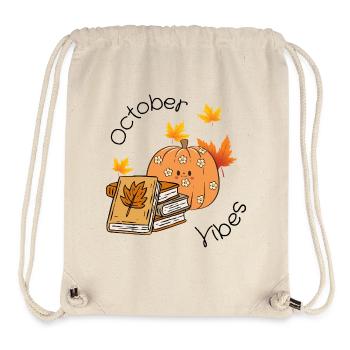 October Vibes – Herbst & Halloween Shirt - Stanley/Stella recycelter Gym Bag - Naturweiß - Vorne