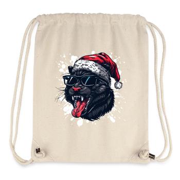 Panther Christmas Funny - Stanley/Stella Recycled Gym Bag - natural - Front