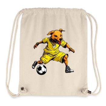 Football pour chiens - Sac à cordon recyclé Stanley/Stella - blanc naturel - Devant