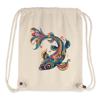 Farbwirbelfisch Muster - Stanley/Stella recycelter Gym Bag - Naturweiß - Vorne