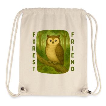 Eule auf einem Ast – Freund des Waldes - Stanley/Stella recycelter Gym Bag - Naturweiß - Vorne