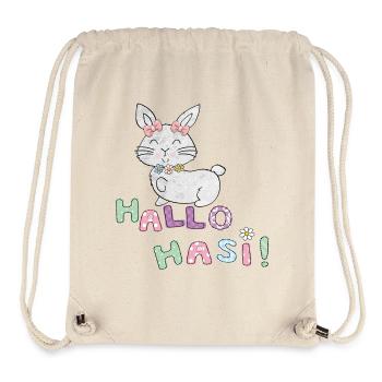 Bonjour lapin, - Sac à cordon recyclé Stanley/Stella - blanc naturel - Devant