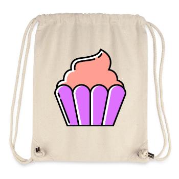 Muffin cupcake - Stanley/Stella recycelter Gym Bag - Naturweiß - Vorne