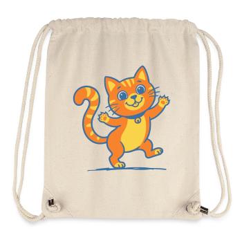 Lächelnde Orange Katze - Stanley/Stella recycelter Gym Bag - Naturweiß - Vorne
