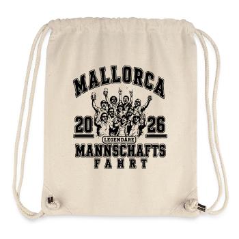 Mallorca 2026 Legendäre Mannschaftsfahrt - Stanley/Stella recycelter Gym Bag - Naturweiß - Vorne