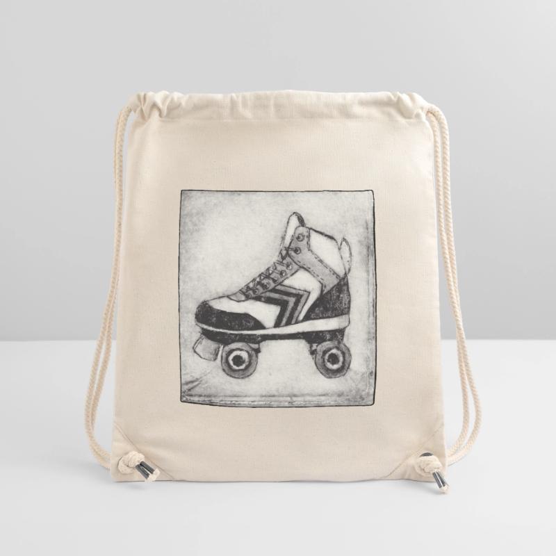 Retro Rollschuh - handgeschnitzte Druckvorlage Stanley/Stella recycelter Gym Bag