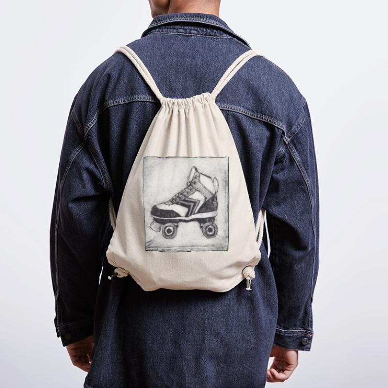 Retro Rollschuh - handgeschnitzte Druckvorlage Stanley/Stella recycelter Gym Bag