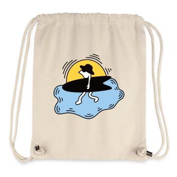 Surfing Illustration - Stanley/Stella recycelter Gym Bag - Naturweiß - Vorne