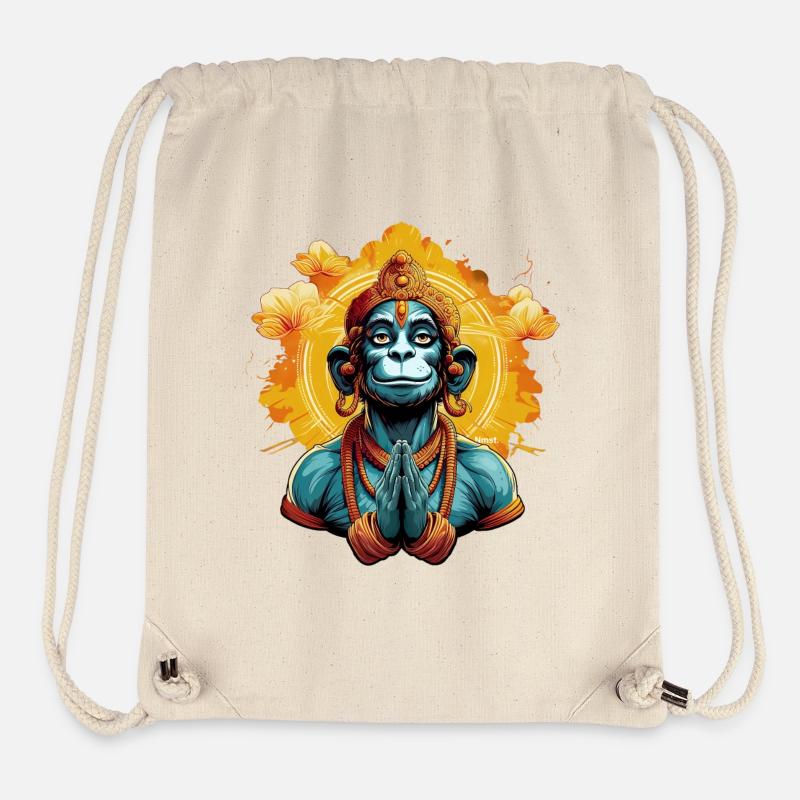 Hanuman - Hingabe, Vertrauen und Mut - Stanley/Stella recycelter Gym Bag - Naturweiß