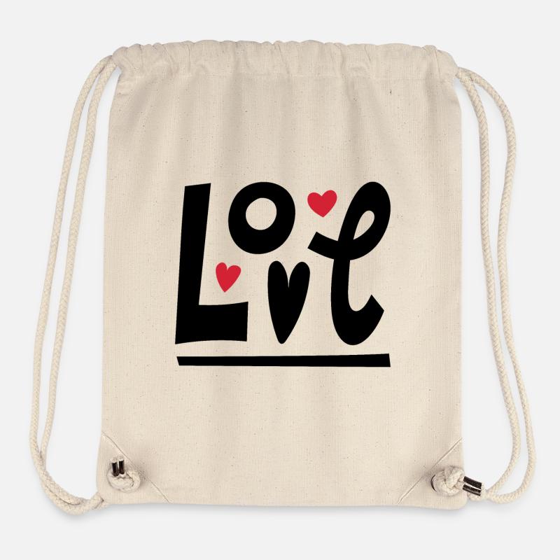 Amour - Sac à cordon recyclé Stanley/Stella - blanc naturel