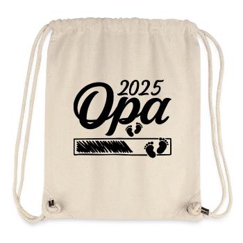 Werdender Opa 2025 Opa loading Geschenk Männer - Stanley/Stella recycelter Gym Bag - Naturweiß - Vorne
