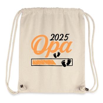 Werdender Opa 2025 Opa loading Geschenk Männer - Stanley/Stella recycelter Gym Bag - Naturweiß - Vorne