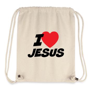 Ich liebe Jesus - Stanley/Stella recycelter Gym Bag - Naturweiß - Vorne