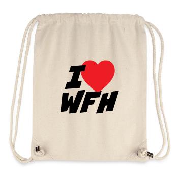 J’adore le télétravail - Sac à cordon recyclé Stanley/Stella - blanc naturel - Devant