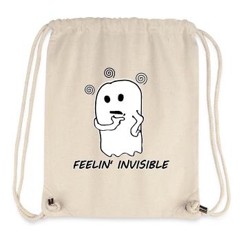 Cute Ghost Funny Illustration - Stanley/Stella Recycled Gym Bag - natural - Front