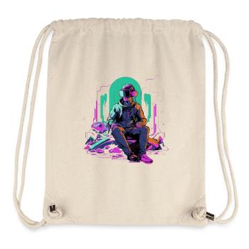 VR Gaming Zen : l’art de la relaxation numérique - Sac à cordon recyclé Stanley/Stella - blanc naturel - Devant
