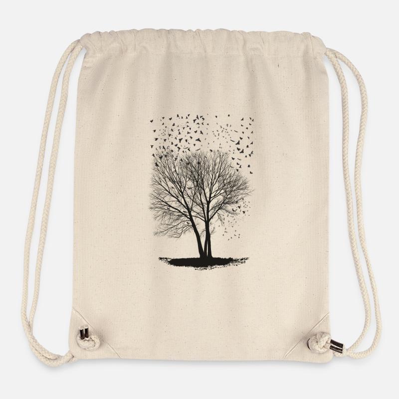 Ravens on a Poplar trees2 - Stanley/Stella recycelter Gym Bag - Naturweiß