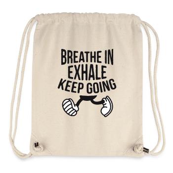 INHALE. Keep going. - Stanley/Stella Recycled Gym Bag - natural - Front