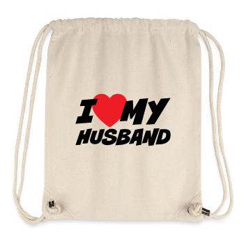 I Love my Husband - Stanley/Stella Recycled Gym Bag - natural - Front