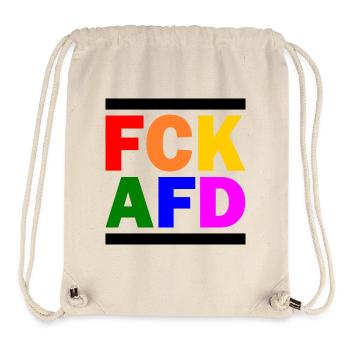 Fck afd - Stanley/Stella recycelter Gym Bag - Naturweiß - Vorne