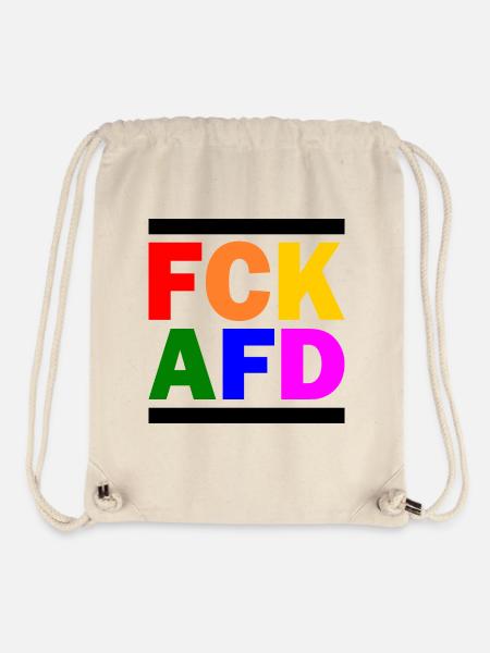 Fck afd - Stanley/Stella recycelter Gym Bag - Naturweiß