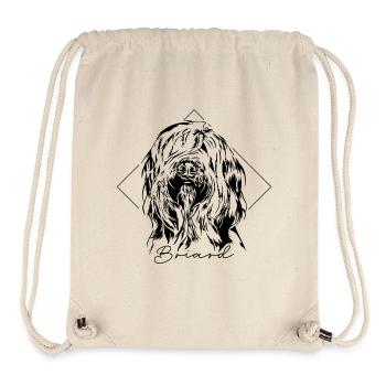 BRIARD dog dogs dog portrait purebred dog Wilsigns - Stanley/Stella Recycled Gym Bag - natural - Front
