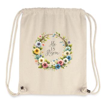 He Is Risen - Er ist auferstanden - Stanley/Stella recycelter Gym Bag - Naturweiß - Vorne