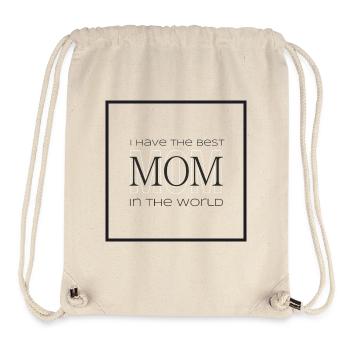 Beste Mama Welt MOM Outline - Stanley/Stella recycelter Gym Bag - Naturweiß - Vorne