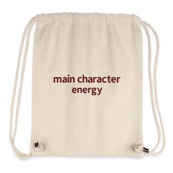 Statement Spruch bestickt - Stanley/Stella recycelter Gym Bag - Naturweiß - Vorne