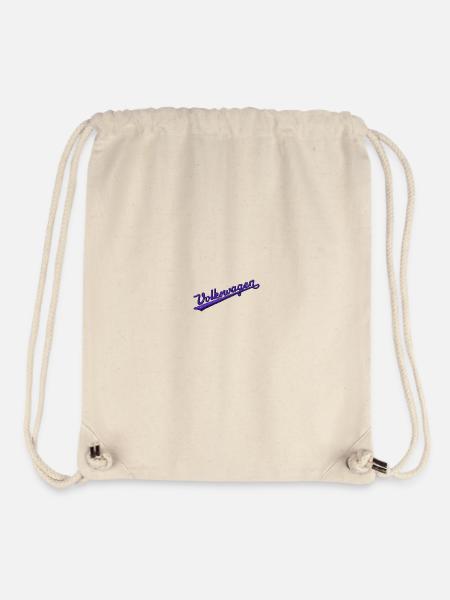 Volkswagen VW Logoschriftzug Retro Stick - Stanley/Stella recycelter Gym Bag - Naturweiß