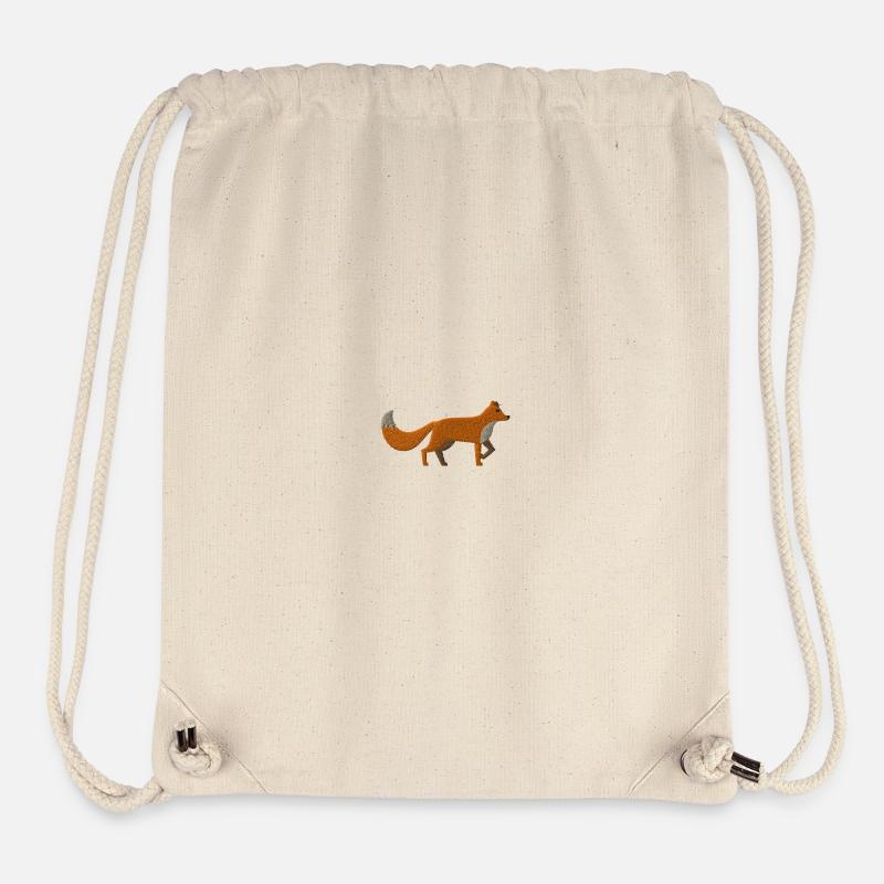 Embroidered fox - Stanley/Stella Recycled Gym Bag - natural