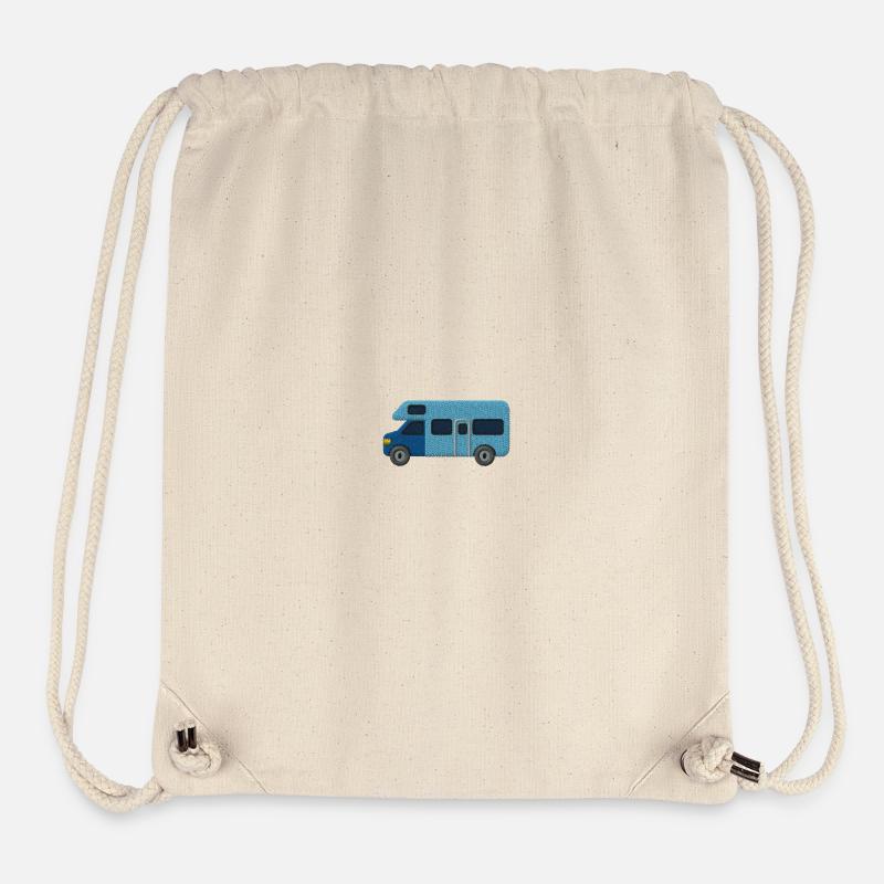 Camper bestickt - Stanley/Stella recycelter Gym Bag - Naturweiß