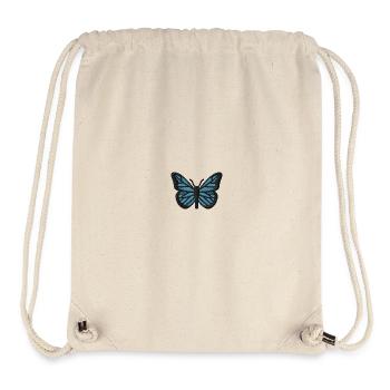 Schmetterling bestickt - Stanley/Stella recycelter Gym Bag - Naturweiß - Vorne