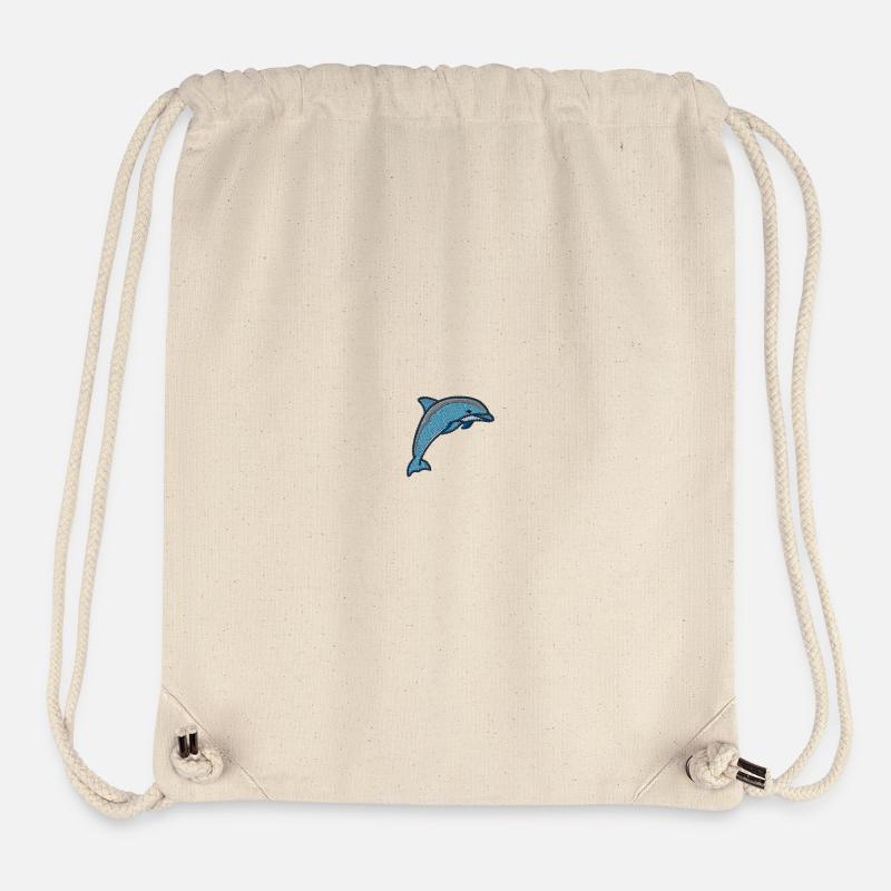 Dolphin embroidered - Stanley/Stella Recycled Gym Bag - natural