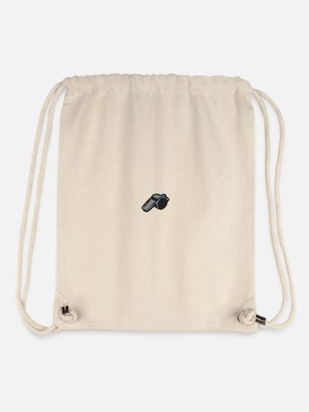 Pfeife bestickt - Stanley/Stella recycelter Gym Bag - Naturweiß