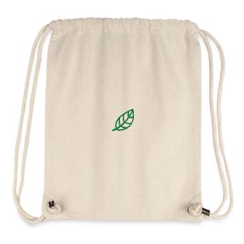 Leaf embroidered - Stanley/Stella Recycled Gym Bag - natural - Front