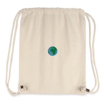 La Terre Brodée - Sac à cordon recyclé Stanley/Stella - blanc naturel - Devant