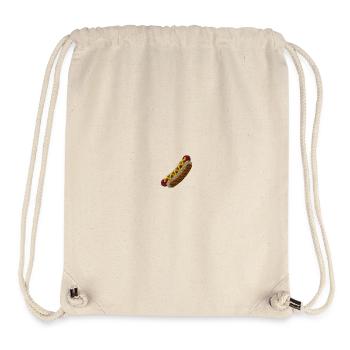 Hot Dog bestickt - Stanley/Stella recycelter Gym Bag - Naturweiß - Vorne