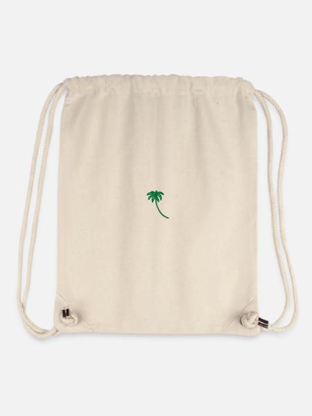 Palm Tree Embroidered - Stanley/Stella Recycled Gym Bag - natural
