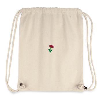 Flower embroidered - Stanley/Stella Recycled Gym Bag - natural - Front