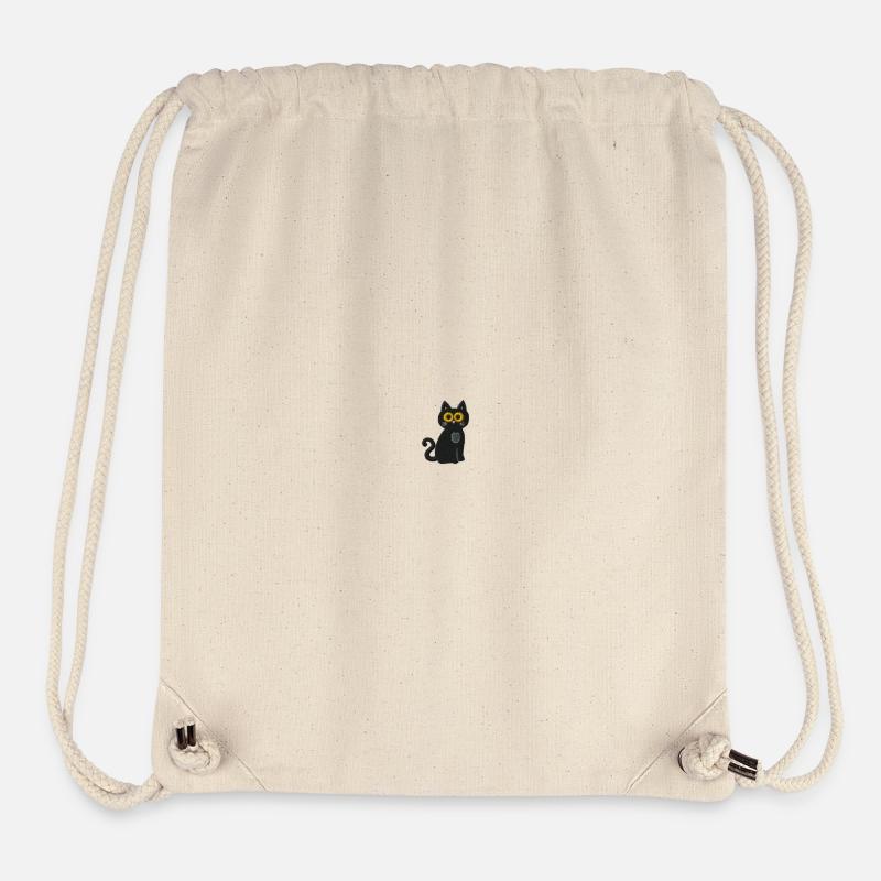 Chat - Sac à cordon recyclé Stanley/Stella - blanc naturel