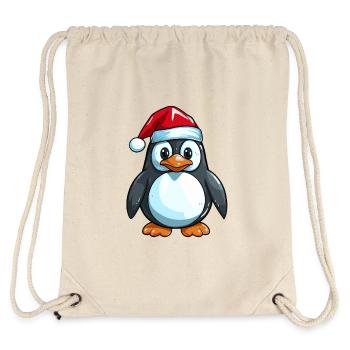 Pingouin Bande Dessinée Mignon Noël Bébé Noël - Sac à cordon recyclé Stanley/Stella - blanc naturel - Dos