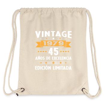 45 Years 1979 Vintage Birthday Gift - Stanley/Stella Recycled Gym Bag - natural - Back