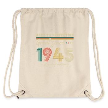 Ausgezeichnet seit 1945 Vintage Geburtstagsgeschenk - Stanley/Stella recycelter Gym Bag - Naturweiß - Hinten