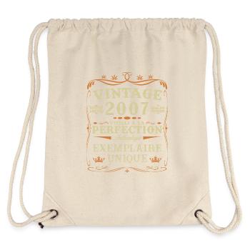 18 Jahre 2007 Vintage Geburtstagsgeschenk - Stanley/Stella recycelter Gym Bag - Naturweiß - Hinten