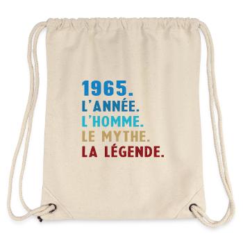1965 Year Man Myth Legend - Stanley/Stella Recycled Gym Bag - natural - Back
