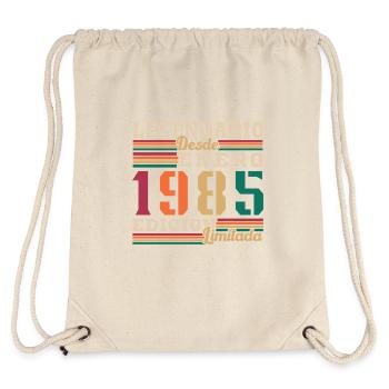 Cadeaux pour les personnes nées en Janvier 1985 - Sac à cordon recyclé Stanley/Stella - blanc naturel - Dos