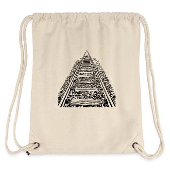 Tracks in the horizon - Stanley/Stella Recycled Gym Bag - natural - Back