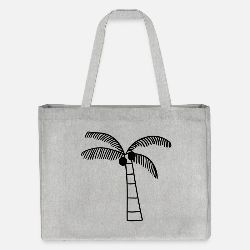 Palme - Stanley/Stella recycelter Shopping Bag - Grau meliert